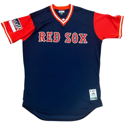 Mookie Betts autographed Boston Red Sox navy blue jersey with red accents