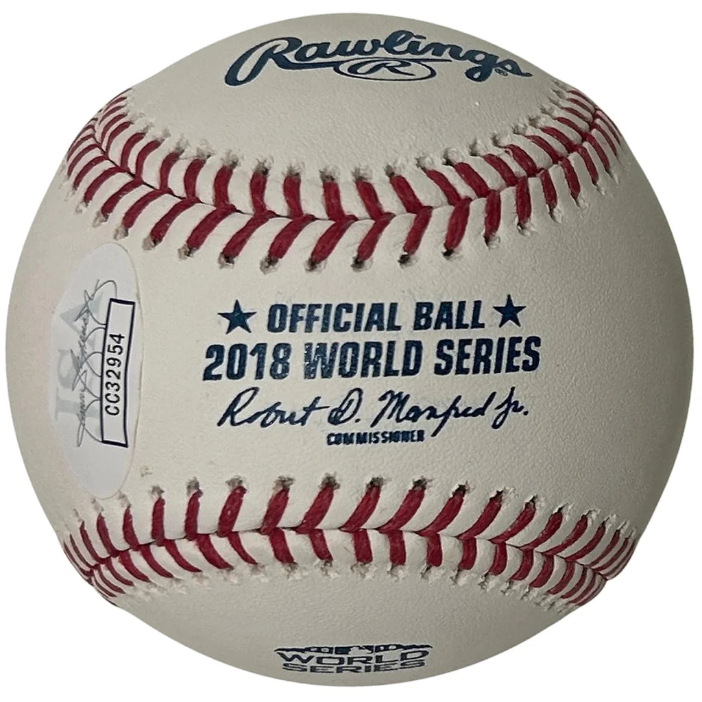 Mookie Betts autographed official MLB baseball with Boston Red Sox MVP 18 branding