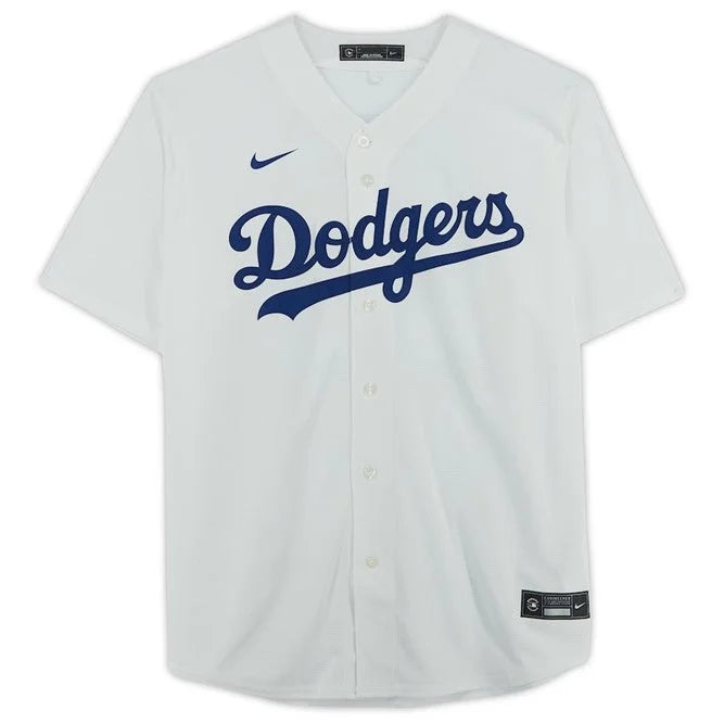 Mookie Betts autographed white Los Angeles Dodgers Nike jersey #50