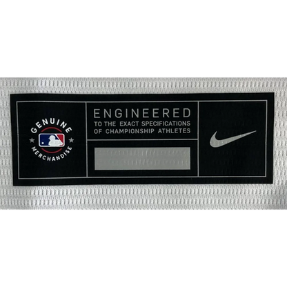 Official MLB Nike jersey tag with Mookie Betts signed merchandise branding