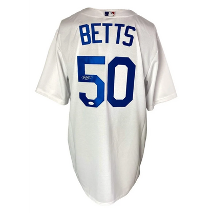Mookie Betts signed Nike jersey with 50 and signature, authentic Dodgers collectible