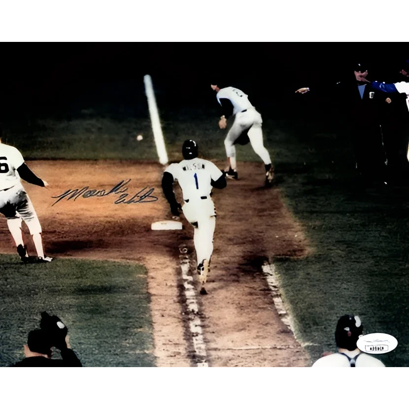 Mookie Wilson autographed 1986 World Series 8x10 Mets photo