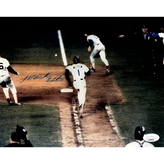 Mookie Wilson autographed 1986 World Series 8x10 Mets photo