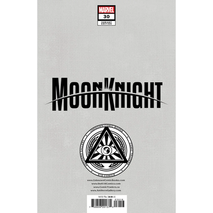 Moon Knight Tyler Kirkham signed virgin variant comic book with eye pyramid emblem
