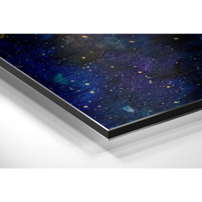 Cosmic Starry Night Brushed Aluminium Dibond Print | Glass Wall Art Print | vintageantiquesgifts.com