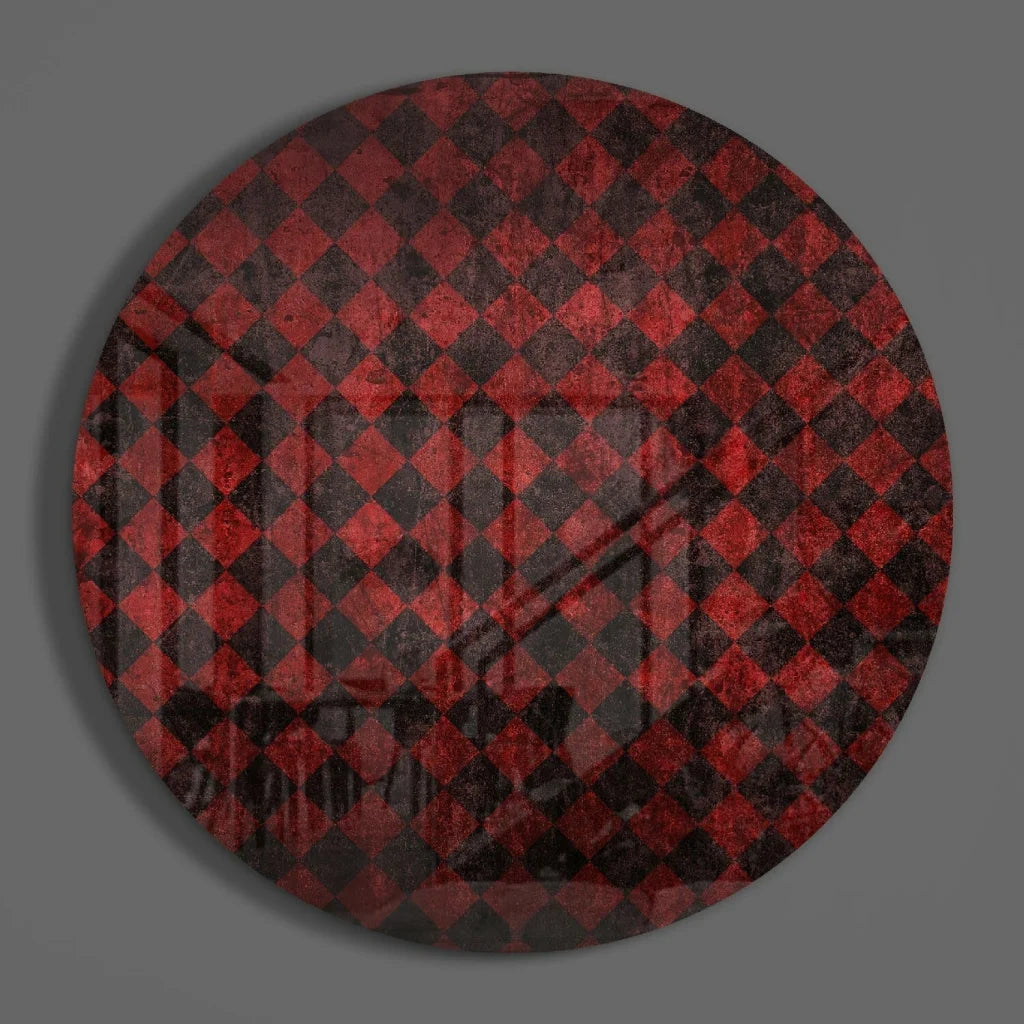 Bold Red Diamond Tempered Glass Art for Your Wall | Modern Wall Art Decor | vintageantiquesgifts.com