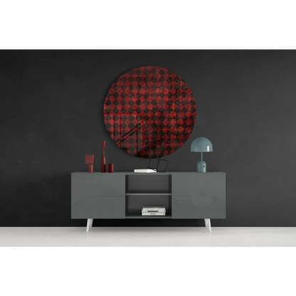Bold Red Diamond Tempered Glass Art for Your Wall | Contemporary Home Wall Art | vintageantiquesgifts.com