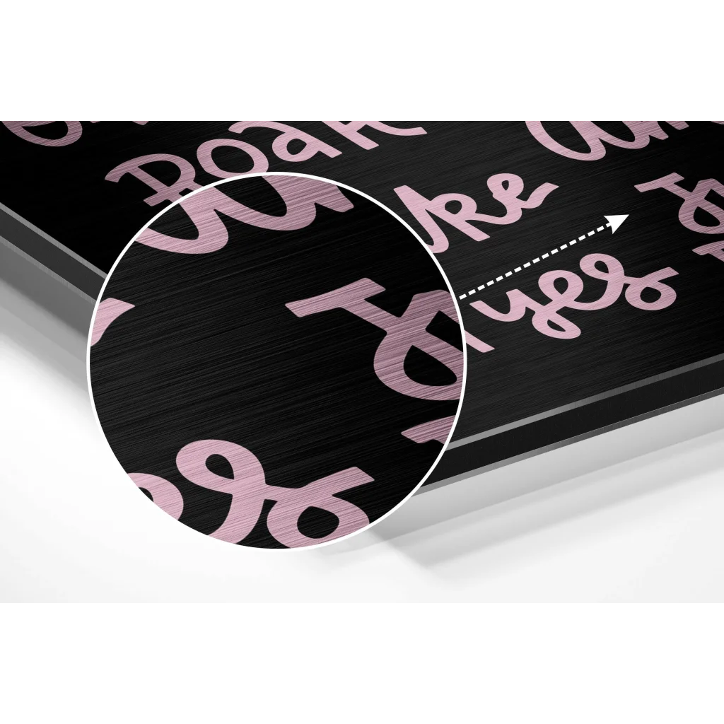 glass wall art Motivation Brushed Aluminium Dibond Wall Art