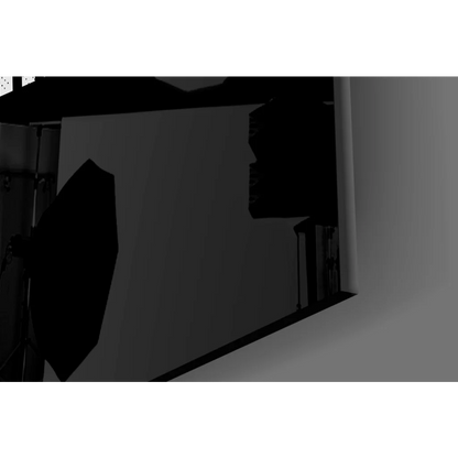 Bold Impossible black octagonal softbox light diffuser glass wall art