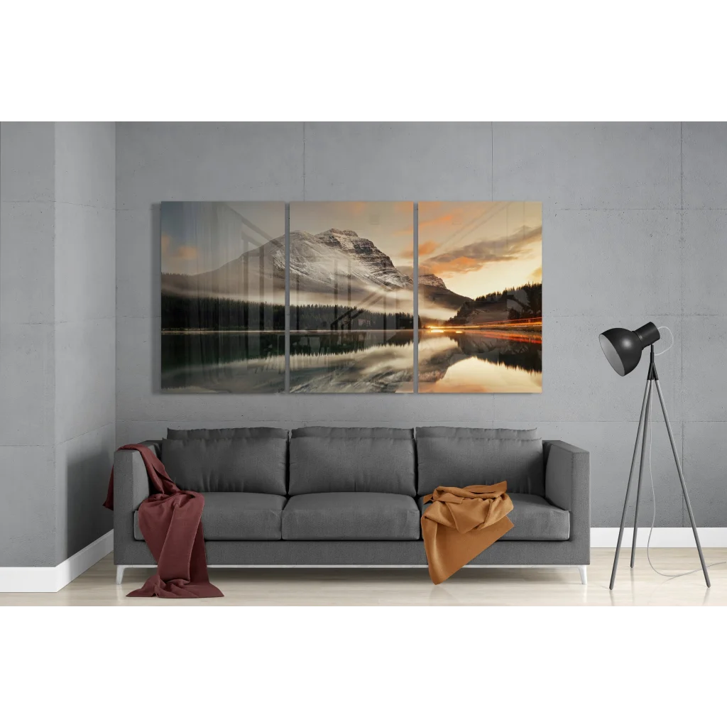 Mountain View Glass Wall Art