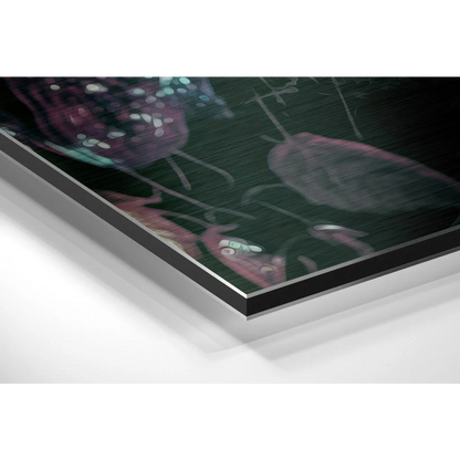 Stunning Brushed Aluminium Dibond Art Print with Vibrant Florals | Glass Wall Art Print | vintageantiquesgifts.com