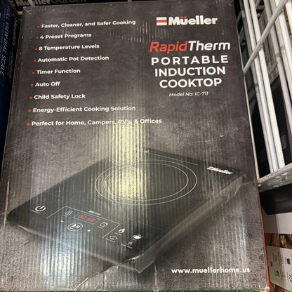 Mueller RapidTherm portable induction cooktop IC-711, sleek black design