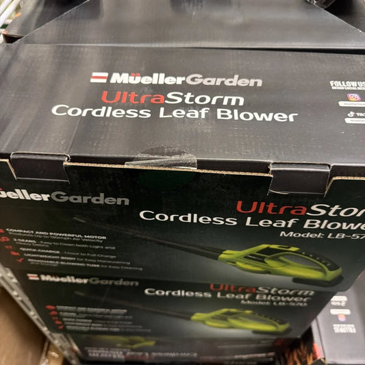 Mueller UltraStorm leaf blower LB-5740 in black lime green design