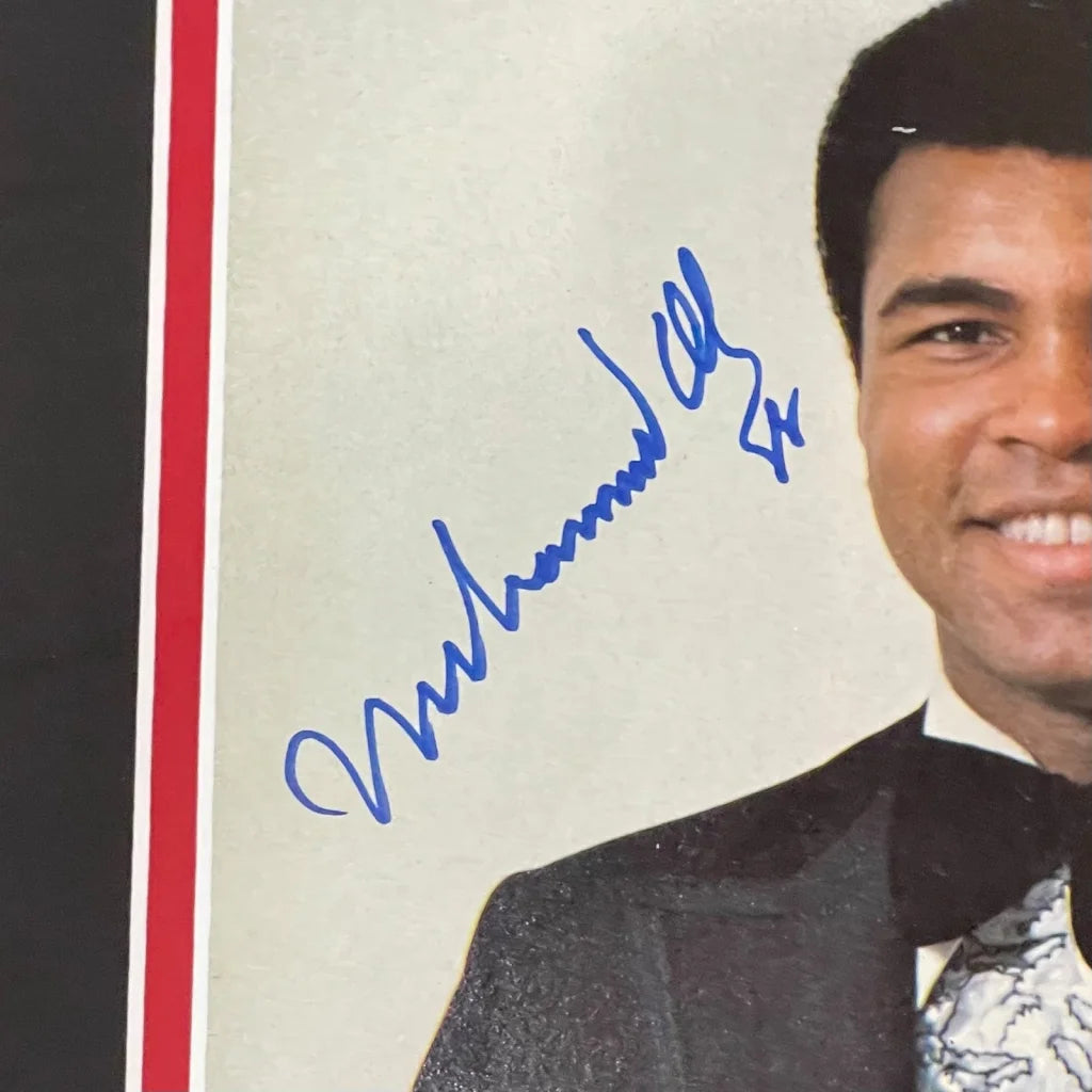 Muhammad Ali signed Sports Illustrated 1974 Sportsman of the Year framed