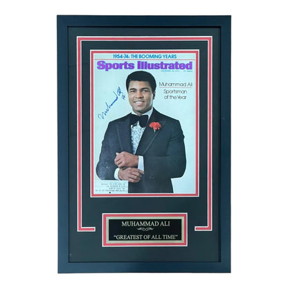 Muhammad Ali autographed Sports Illustrated magazine cover framed with JSA LOA