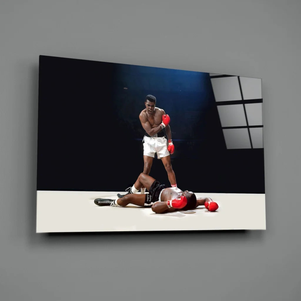 Muhammad Ali knockout moment canvas wall art print