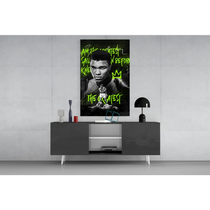 Anthony Joshua neon green wall art canvas print The Greatest