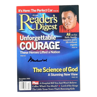 Muhammad Ali signed December 2001 Reader’s Digest magazine with Beckett Authentication