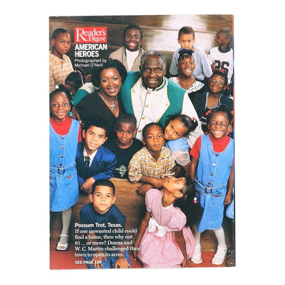 Muhammad Ali Signed Reader’s Digest cover with African American family and kids