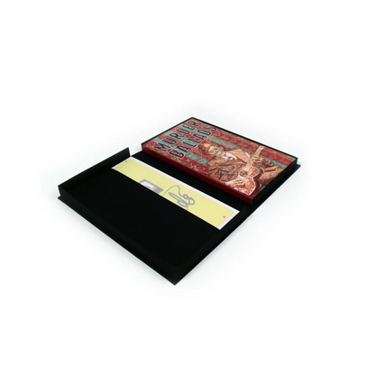 Black box set with Murder Ballads graphic novel, colorful cover, signed yellow slip