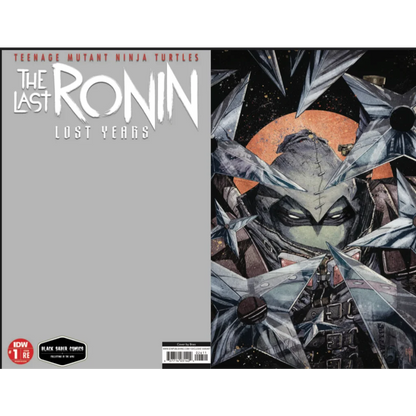 Comic book with gray cover and ninja turtles themed ninja figure illustration