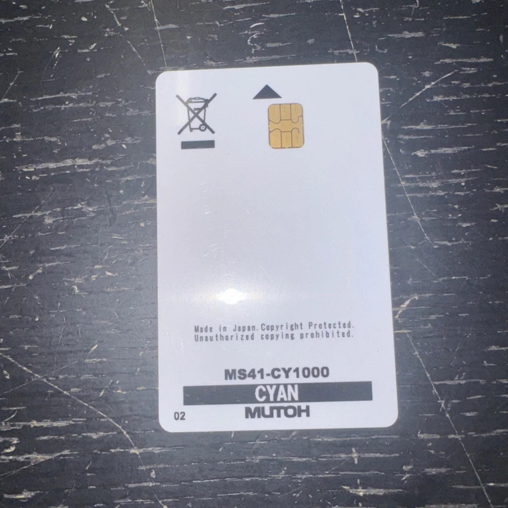 Mutoh ink smart chip card MS41-CY1000 cyan with gold microchip