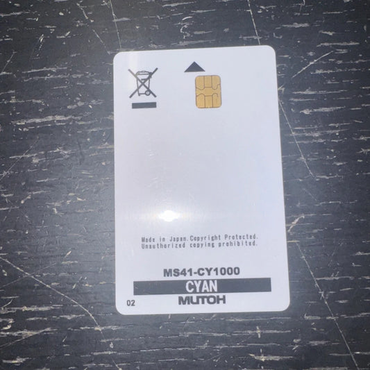 Mutoh ink smart chip card MS41-CY1000 cyan with gold microchip