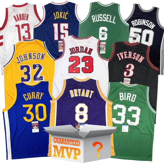 Autographed Jordan 23 custom jersey in MVPs mystery box