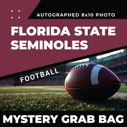 Florida State FSU Seminoles autographed 8x10 photo with brown leather football