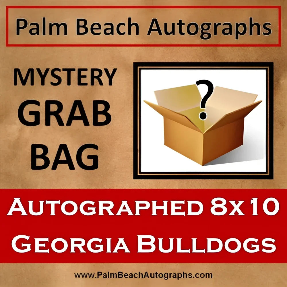 Mystery grab bag with autographed 8x10 Georgia Bulldogs photo