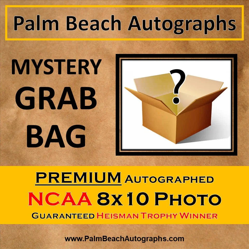 Mystery grab bag of autographed 8x10 photo with question mark box