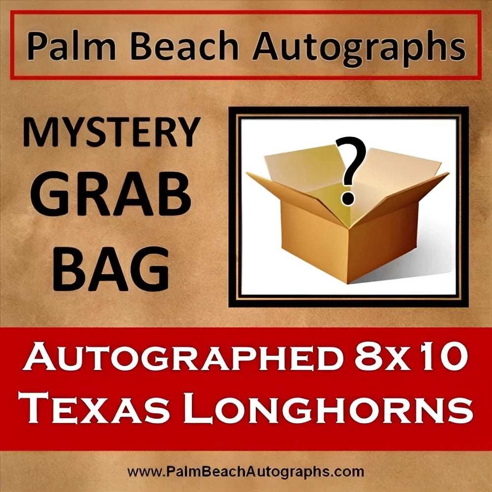 Mystery grab bag with autographed 8x10 Texas Longhorns photo