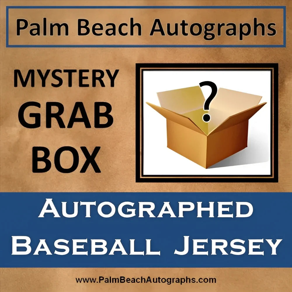 Mystery grab box with autographed baseball jersey from Palm Beach Autographs