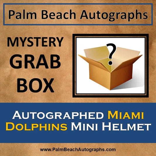 Autographed Miami Dolphins mini helmet in mystery grab box