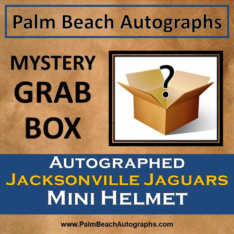 Autographed Jaguars mini helmet in mystery grab box