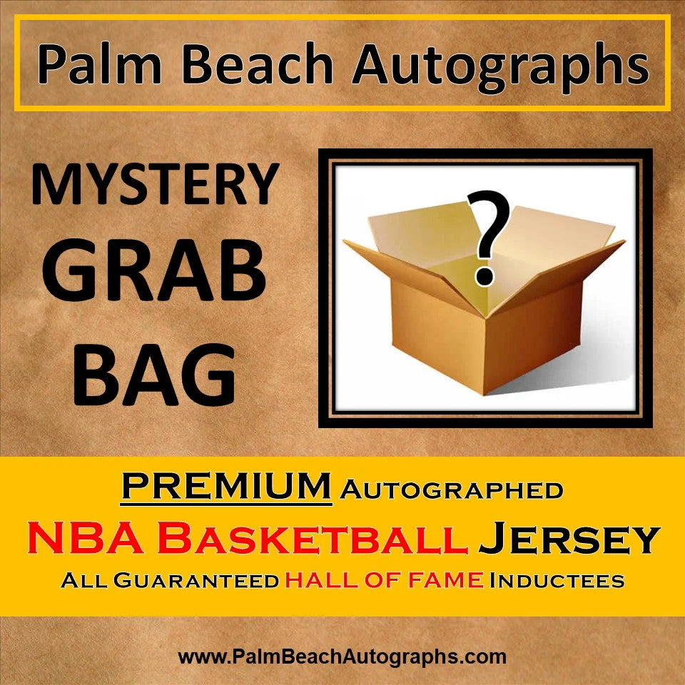 Premium autographed NBA jersey from mystery grab bags with Hall of Famer