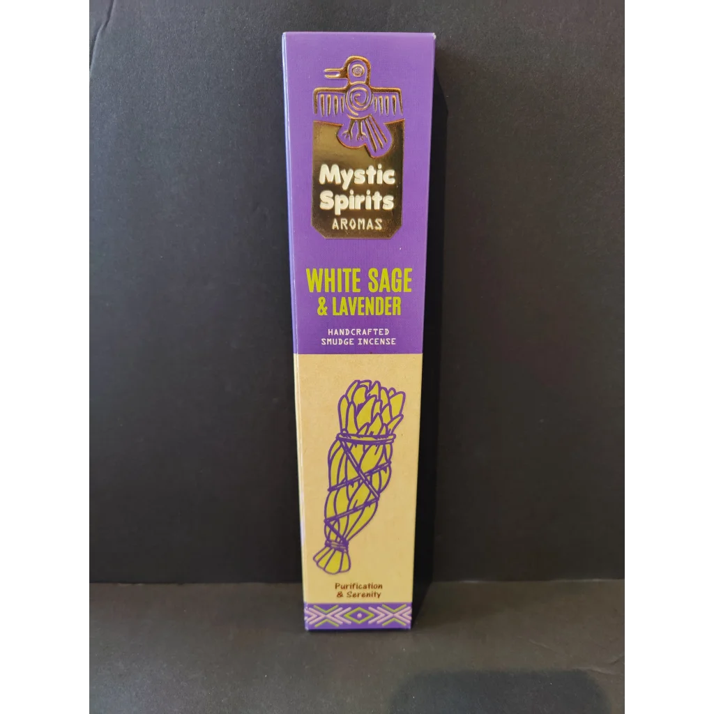 Mystic spirits white sage and lavender smudge incense 8pk box