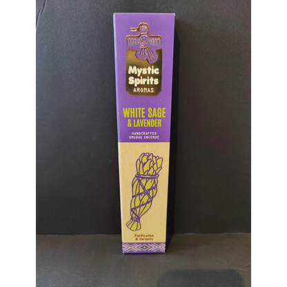 Mystic spirits white sage and lavender smudge incense 8pk box