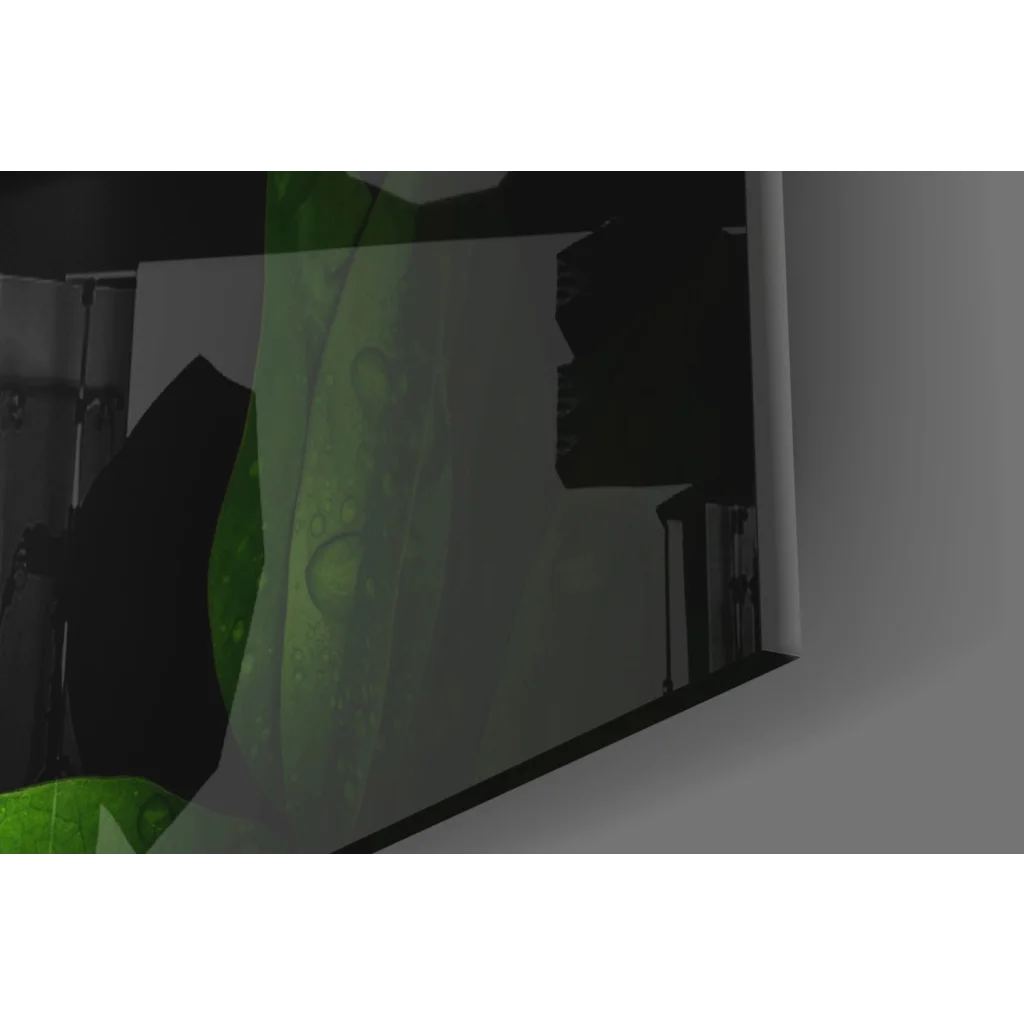 Mystical black snake glass wall art with emerald eyes and Nike swoosh