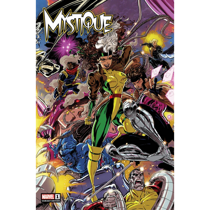 Mystique comic cover in green and yellow outfit by Kaare Andrews for Unknown Comics Kaare