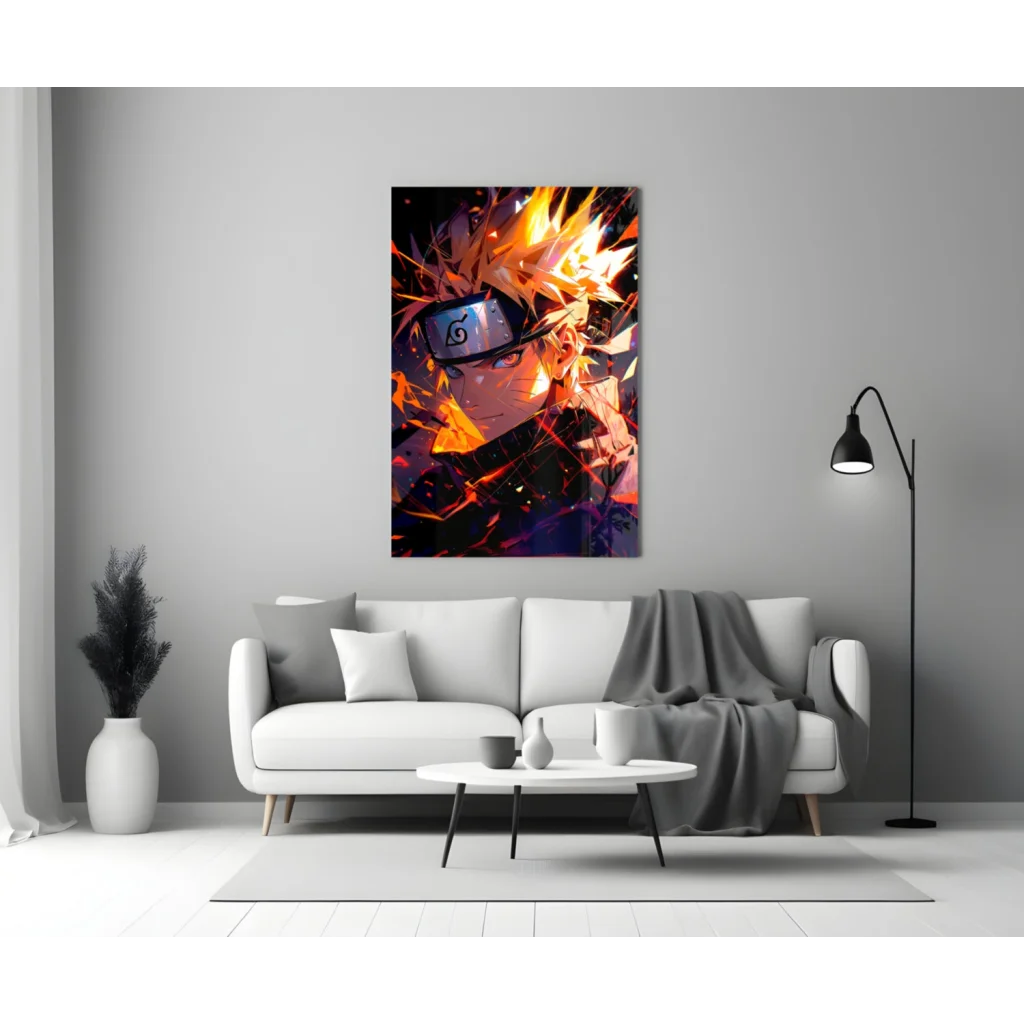 Naruto Anime Wall Art Poster with Iconic Orange Design