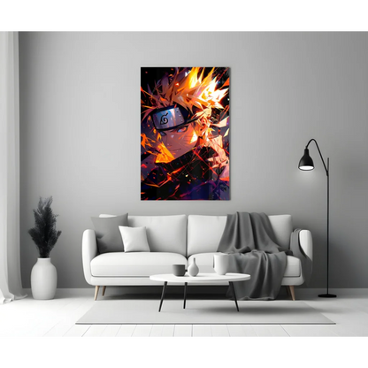 Naruto Anime Wall Art Poster with Iconic Orange Design