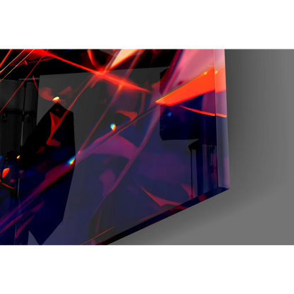 Purple and black geometric Naruto wall art poster with orange design