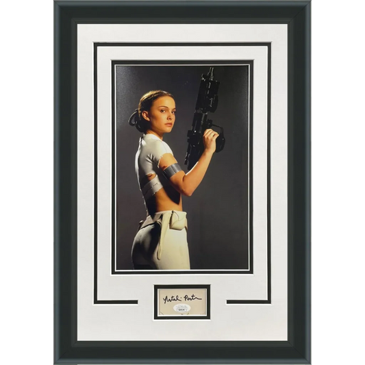 Framed Natalie Portman autographed Star Wars Padme Amidala photo