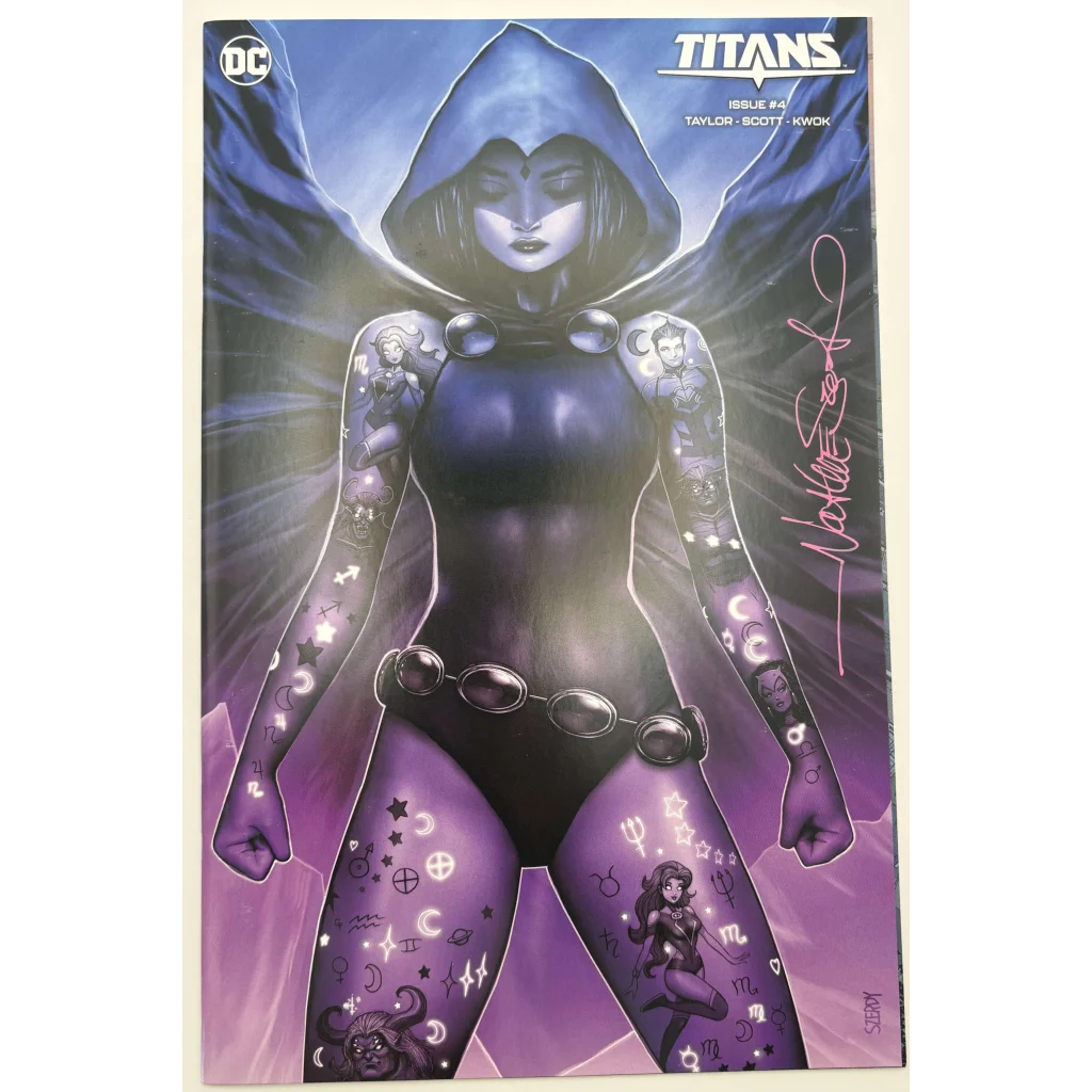 Nathan Szerdy exclusive minimal virgin Titans 4 Raven glow tattoos comic book