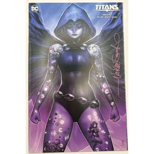 Nathan Szerdy exclusive minimal virgin Titans 4 Raven glow tattoos comic book