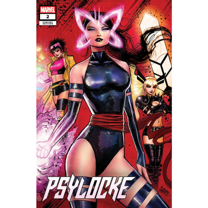 Comic book cover featuring Psylocke and characters from Nathan Szerdy Signed Psylocke #2