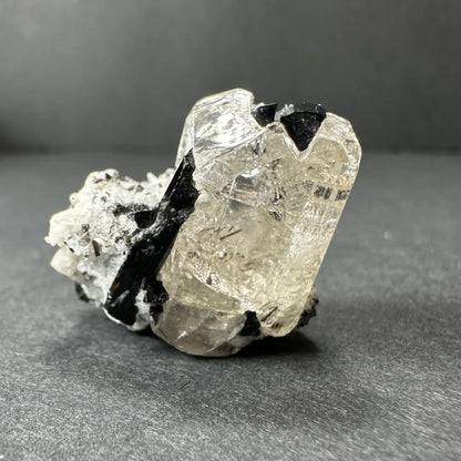 Natural black tourmaline quartz crystal from San Isabel National Forest
