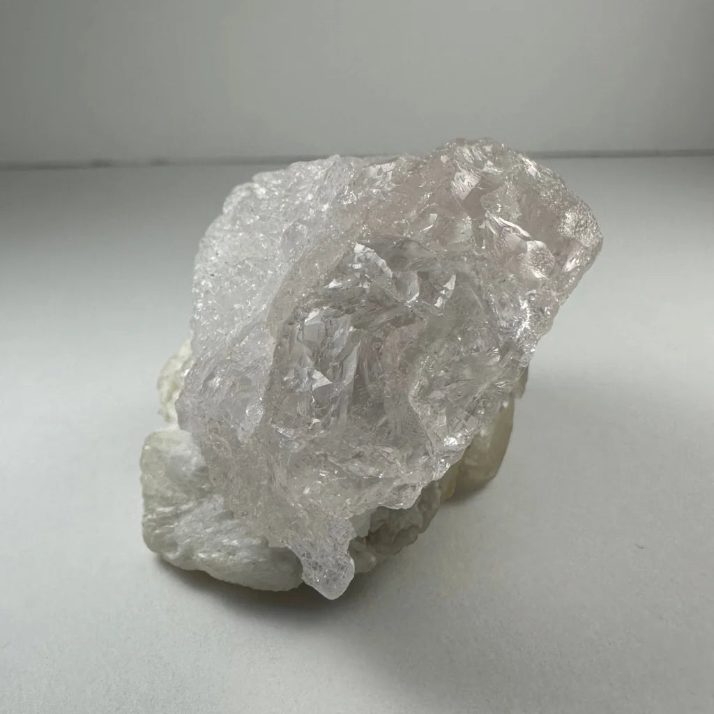 Naturally etched kunzite crystal from Brazil and Afghanistan