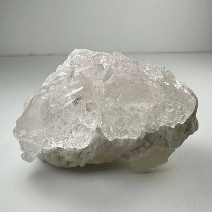 Naturally etched kunzite crystal with translucent quartz from Brazil and Afghanistan